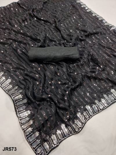 DN JR573 BY JR DESIGNER GEORGETTE SAREES WHOLESALER IN INDIA